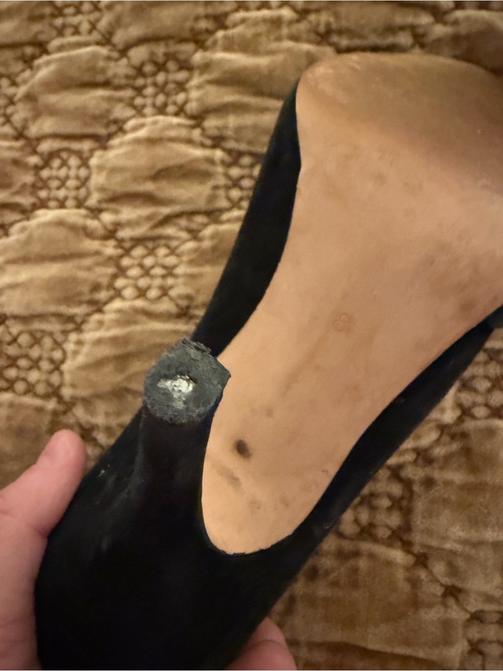 Madewell Vintage Black Suede Pointed-Toe Stiletto Heels - Picture 4 of 10
